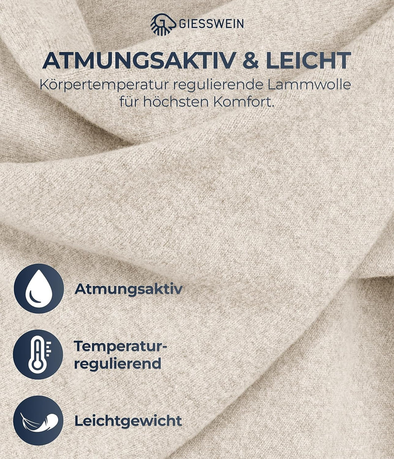 GIESSWEIN Merino Lambswool Cape - Eleganter Feinstrick Überwurf aus Lammwolle, Merinowolle Cape für