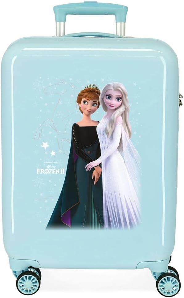 Disney Frozen Frosted Light Kabinentrolley, Blau, 38 x 55 x 20 cm, Hartplastik, seitlich, 34 l, 2 kg