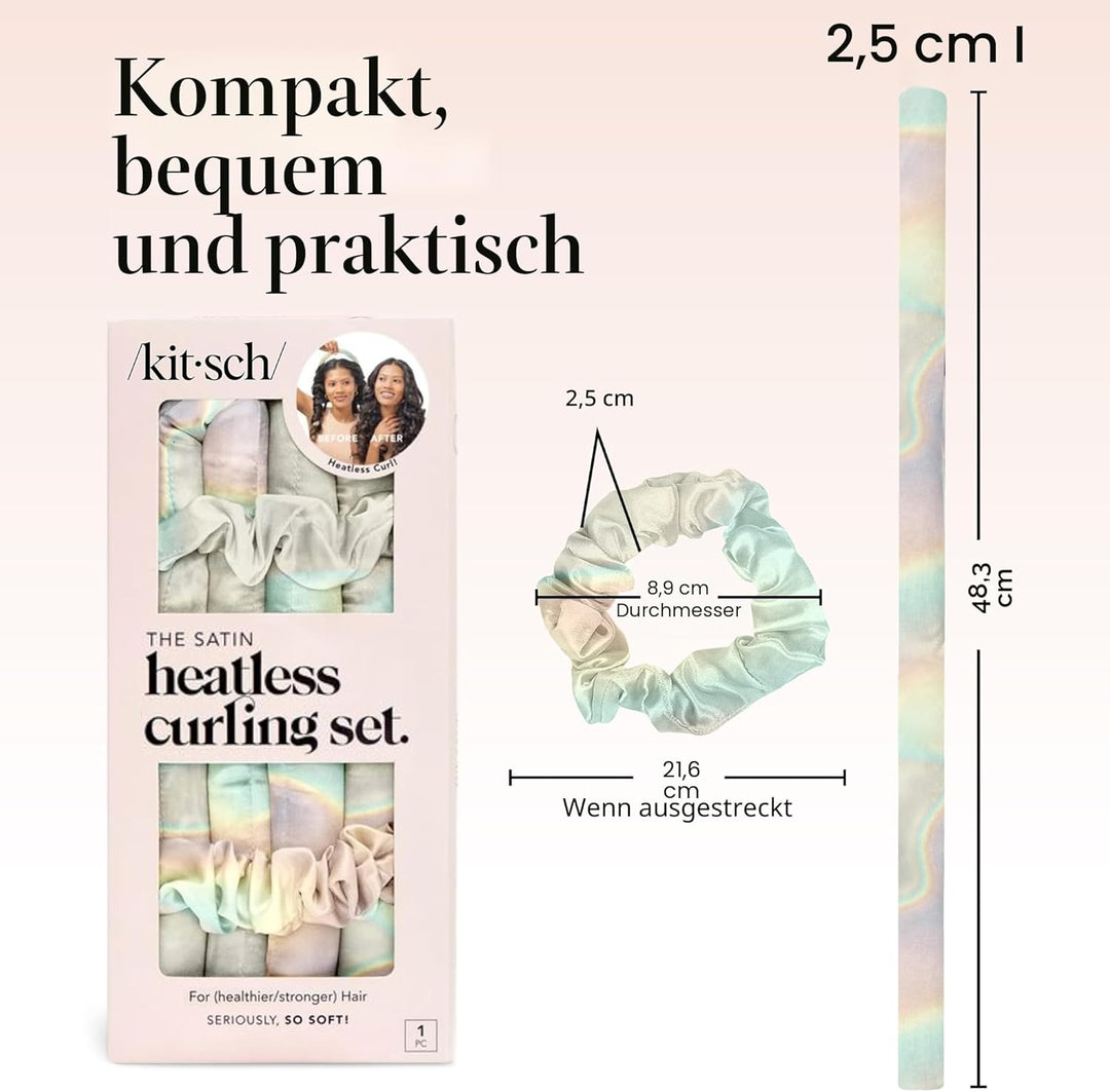Kitsch Satin Heatless Curling Set - Overnight Hair Curlers to Sleep in, Heatless Curls, Heatless Hai