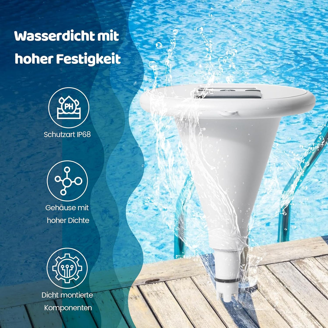 briidea Kabelloses Digitales Schwimmbad-Wasserprüfgerät Mit Zwei Displays &amp; Hochpräziser Elektrode Z