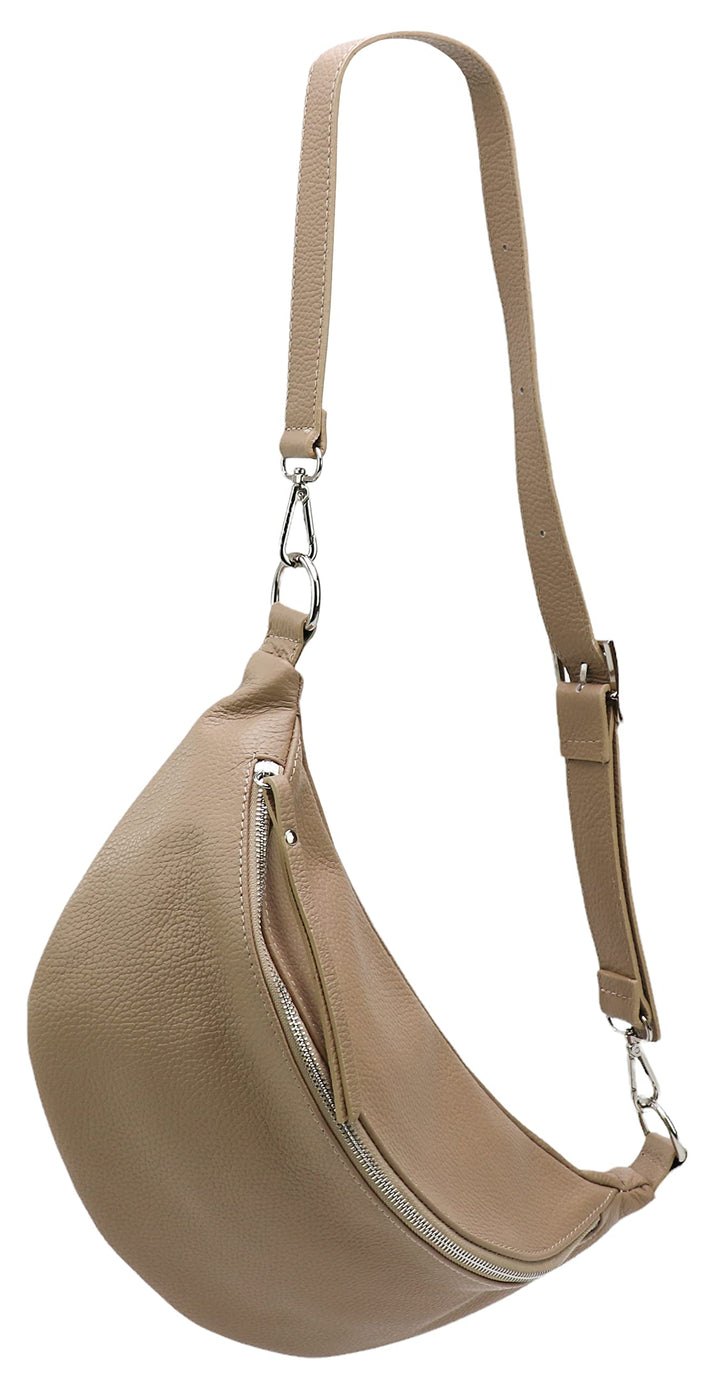 echt Leder Damen unisex Brusttasche für Festival Reise mittelgross Hüfttasche Crossbody Bag Verstell