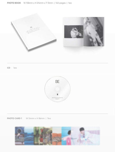 BTS [BE] Essential Edition Album CD+Photo Book+8ea Card+Poster(On Pack) K-POP SEALED+TRACKING CODE,