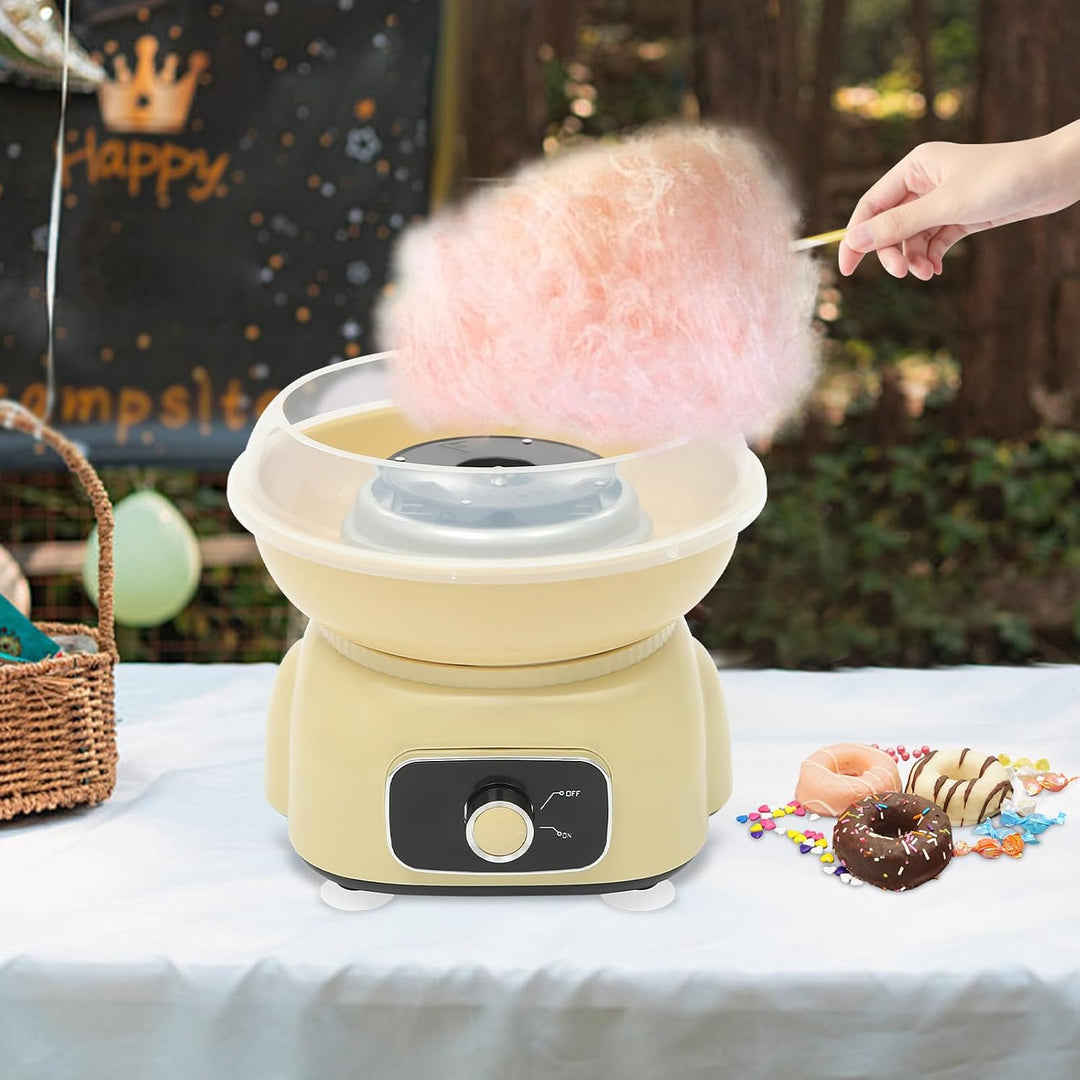 500W Klein Elektrischer Zuckerwattemaschine Set für Zuhause, Retro Cotton Candy Machine Zuckerwatte