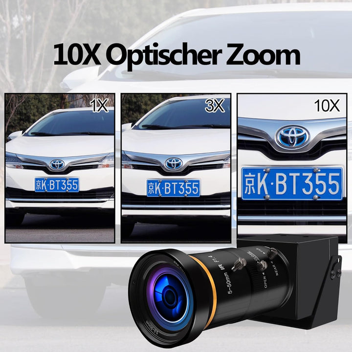 ELP USB-Kamera 4K 60fps HDMI Zoom Manuell 5-50mm 10X Webcam PC Computer H.264 Industrie Sicherheit 5