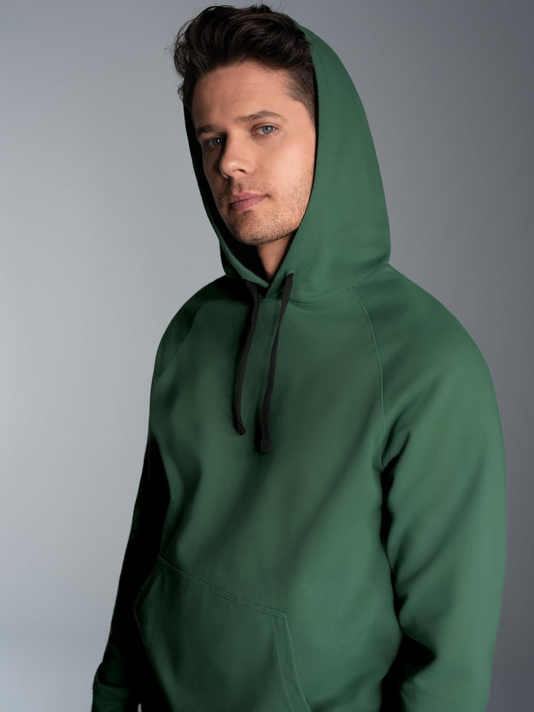 TRIGEMA Herren Kapuzensweatshirt aus Biobaumwolle, Efeu