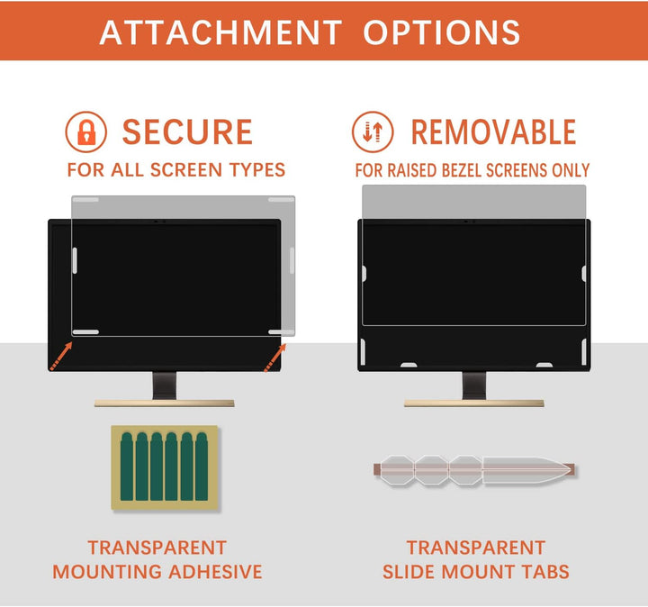 HaruYo Monitor Blickschutzfilter 23 Zoll 16:9, Computer & Desktop Privacy Filter, Anti-Spy Blickschu