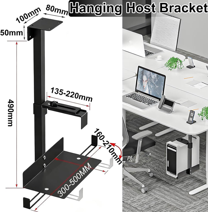 PC Halterung unter Schreibtisch, Untertisch PC-Halterung für Computergehäuse, Wandhalterung für Comp