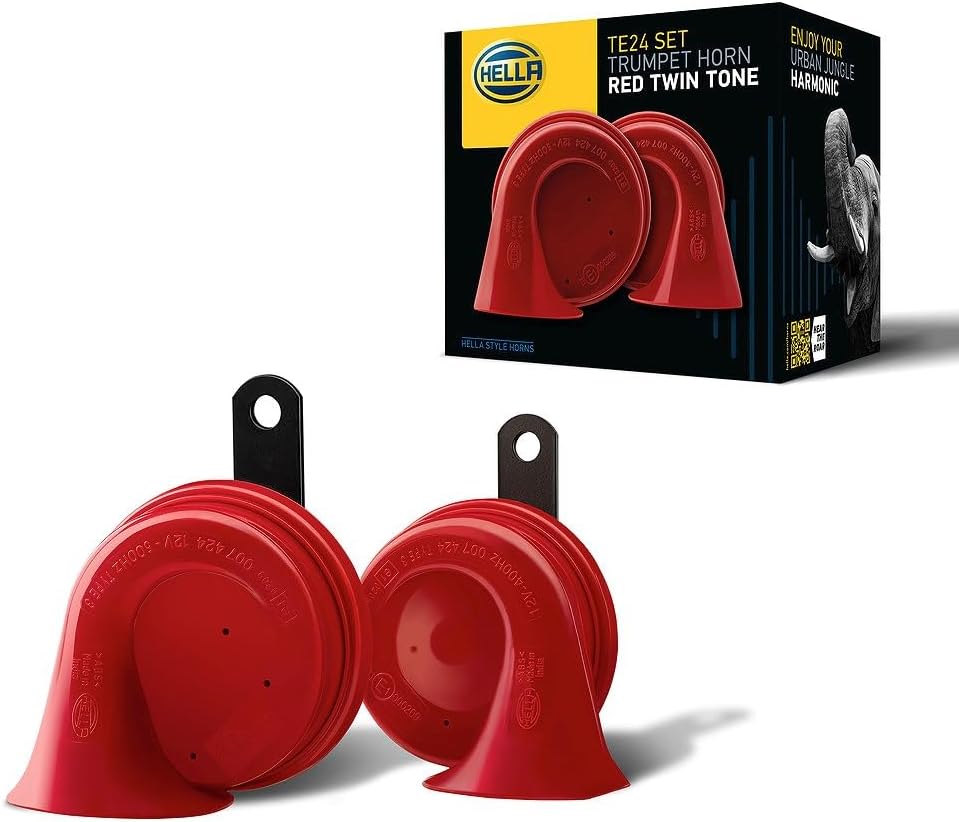 HELLA Fanfare - STYLE HORN TE24 SET - 12V - 110dB(A) - Frequenzbereich von: 400Hz - Frequenzbereich