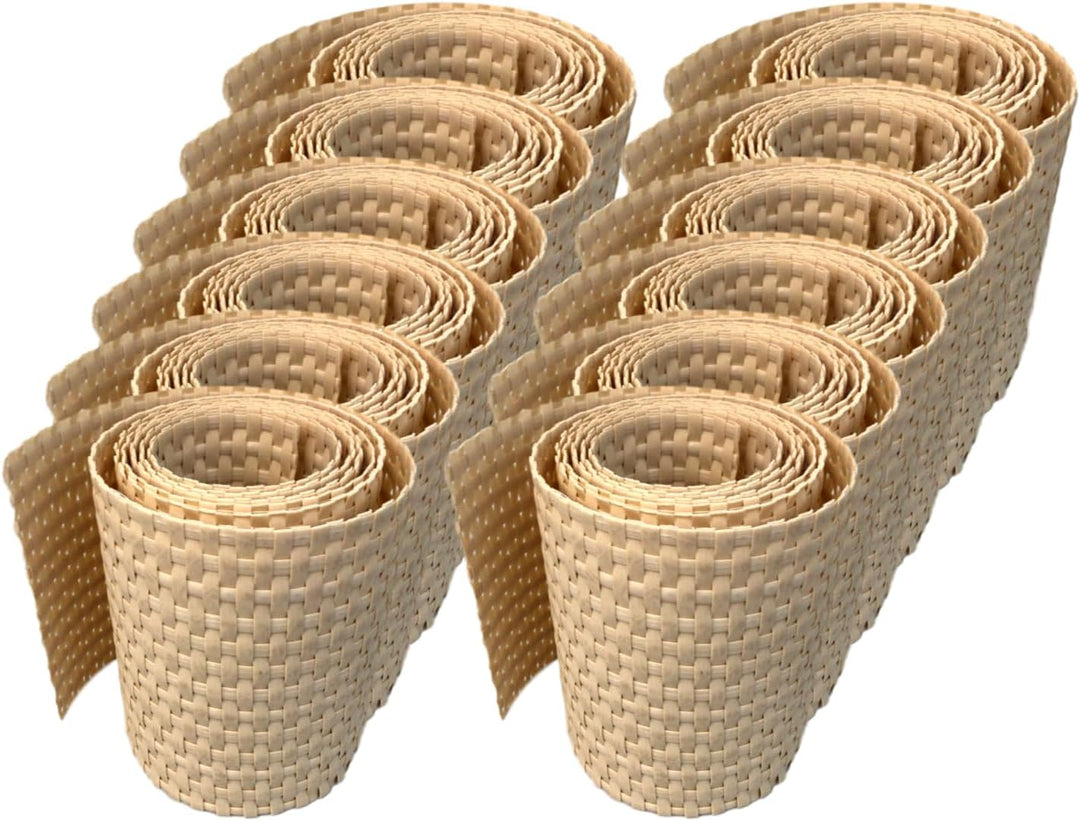 workingHOUSE Polyrattan-Sichtschutzstreifen, Sichtschutz für Doppelstabmatten Zaun, 19 x 255 cm (12