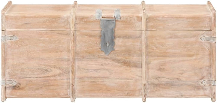 vidaXL Akazienholz Massiv Holztruhe Abschliessbar Truhe Aufbewahrungsbox Holzkiste Schatzkiste Schat