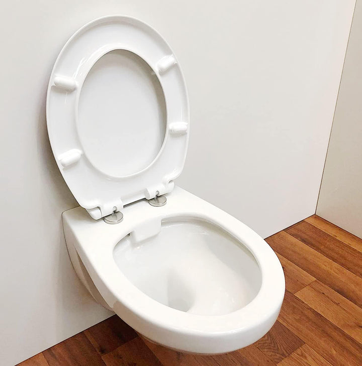 Duroplast WC Sitz Klobrille Modell Comic mit Absenkautomatik, zur Reinigung abnehmbar, 59824 Weiss,