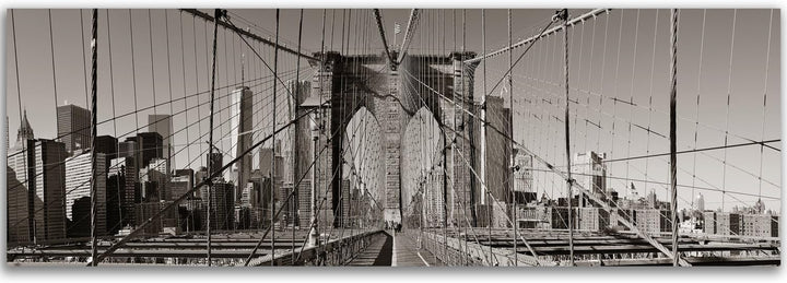 Feeby Bilder Brooklyn Bridge New York 150x50 cm Wohnzimmer Schlafzimmer Büro Flur Küche Modern Bild