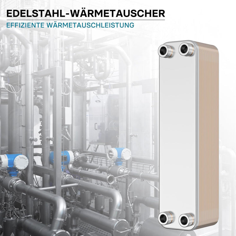 Hrale Edelstahl Wärmetauscher 30 Platten max 330 kW Plattenwärmetauscher Wärmetauscher