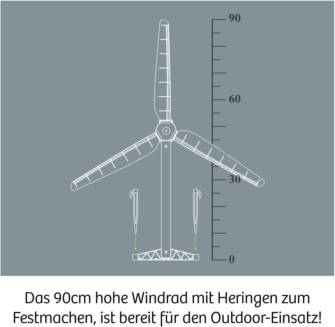 KOSMOS 621353 Windrad, Entdecke erneuerbare Energien, Bausatz für Windrad zur emmissionsfreien Strom
