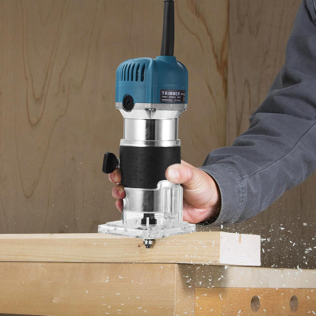 Holzbearbeitungsrouter, Palm Route 800W, Palm Router Mit 15-tlg Fräser Set | 220 V Elektriklaminat T