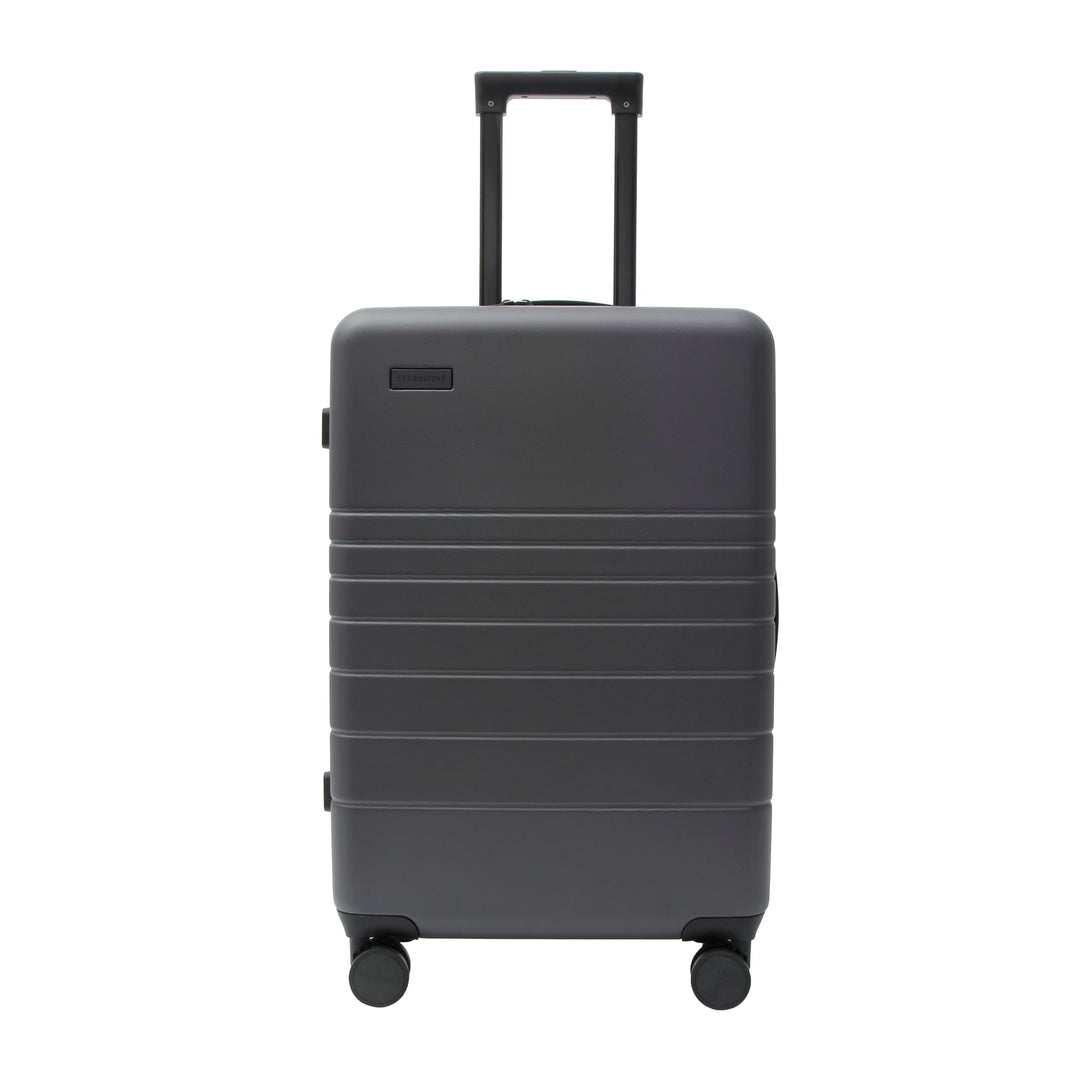 Reisekoffer Gross XL ABS Grau 75x47x32 cm 97L – Eternitive E2 | TSA-Schloss 4 Doppelrollen Hartschal