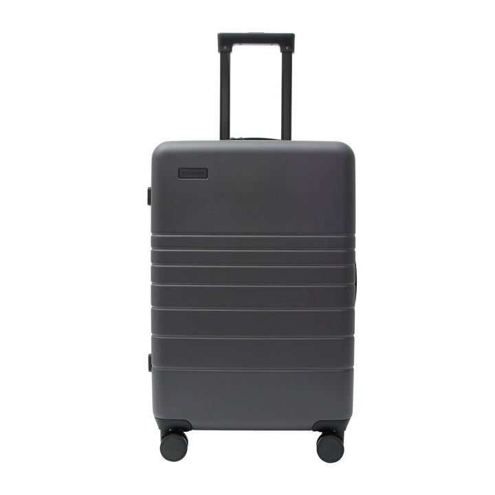 Reisekoffer Gross XL ABS Grau 75x47x32 cm 97L – Eternitive E2 | TSA-Schloss 4 Doppelrollen Hartschal