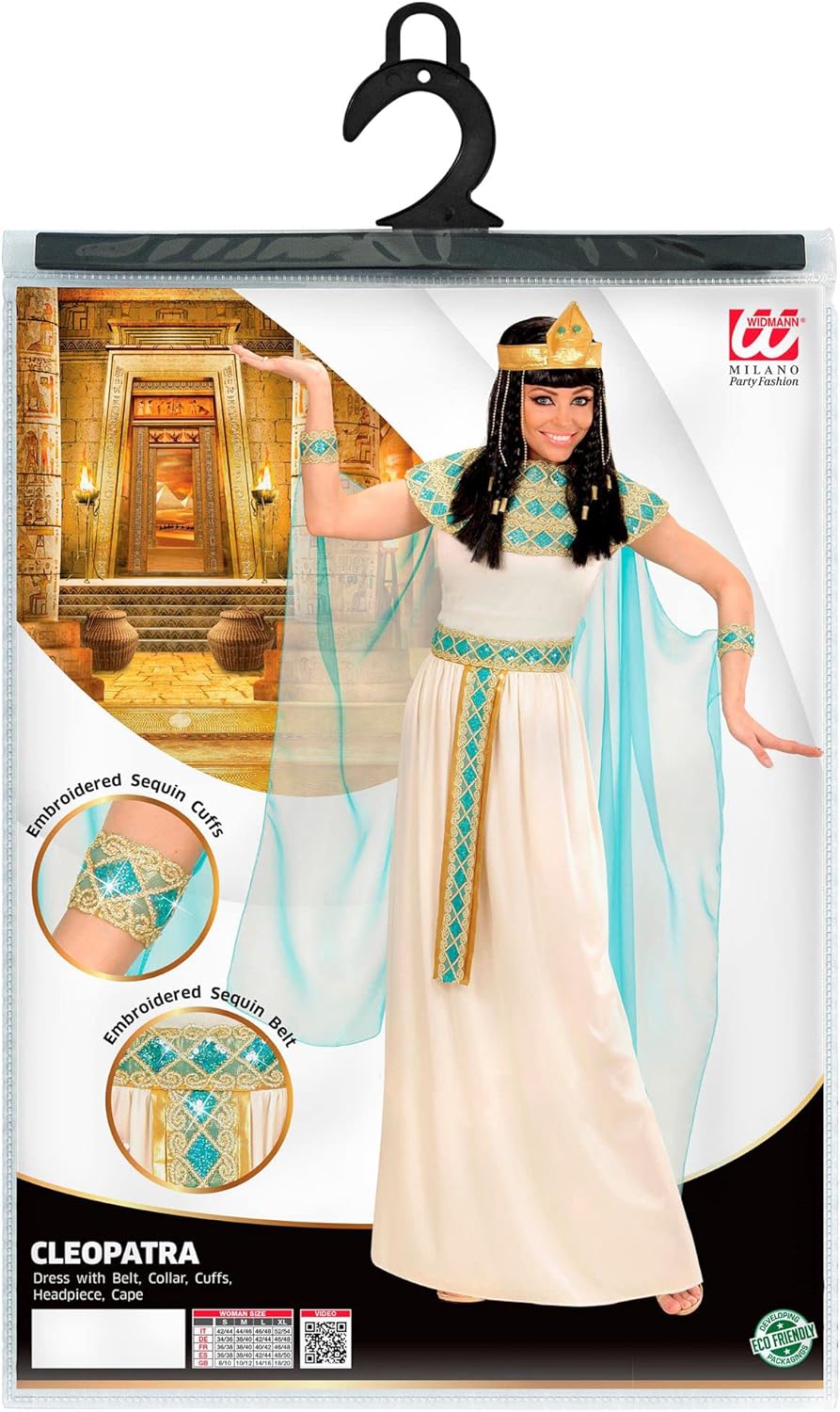 W WIDMANN MILANO Party Fashion - Kostüm Cleopatra, Kleid, ägyptische Königin, Faschingskostüme S Bei