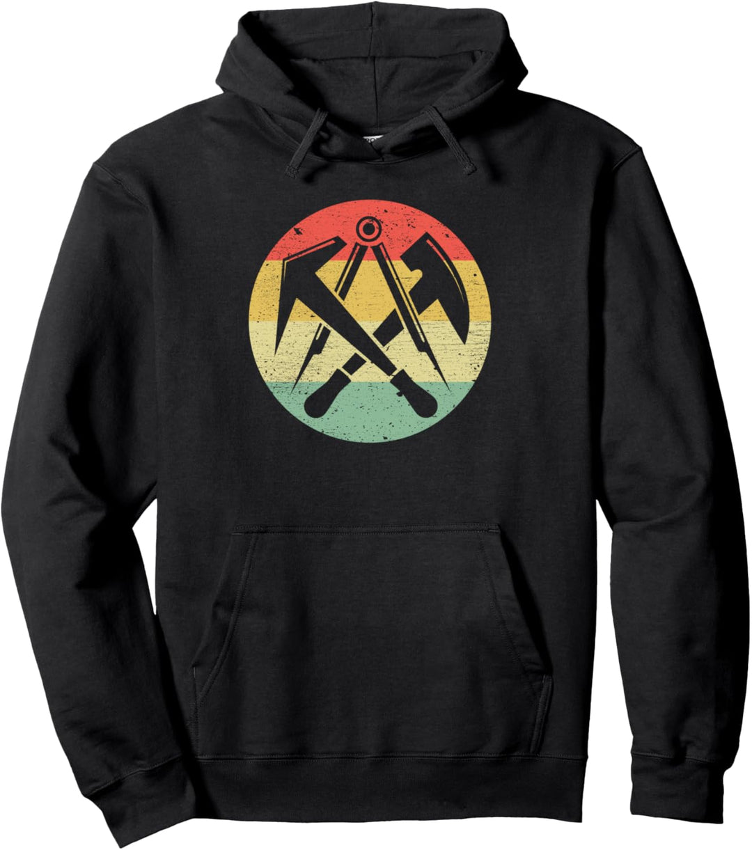Retro Dachdecker Zunftzeichen Pullover Hoodie