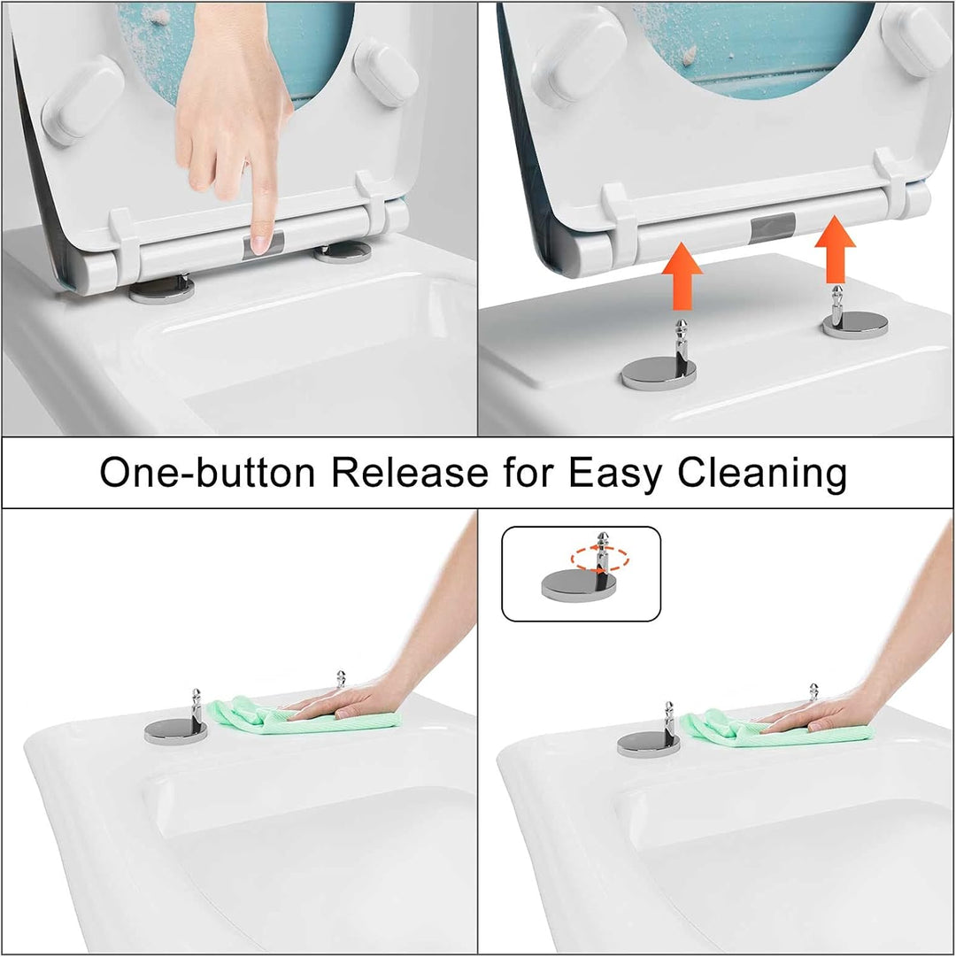 WOLTU Toilettendeckel mit Absenkautomatik Klodeckel WC Sitz Softclose antibakterielle Klobrille mit