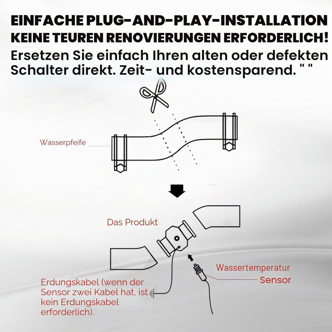 Aramox Thermostat Wasserkühler Temperaturschalter Kühlerlüfter Temperatursensor für Motorrad ATV Off