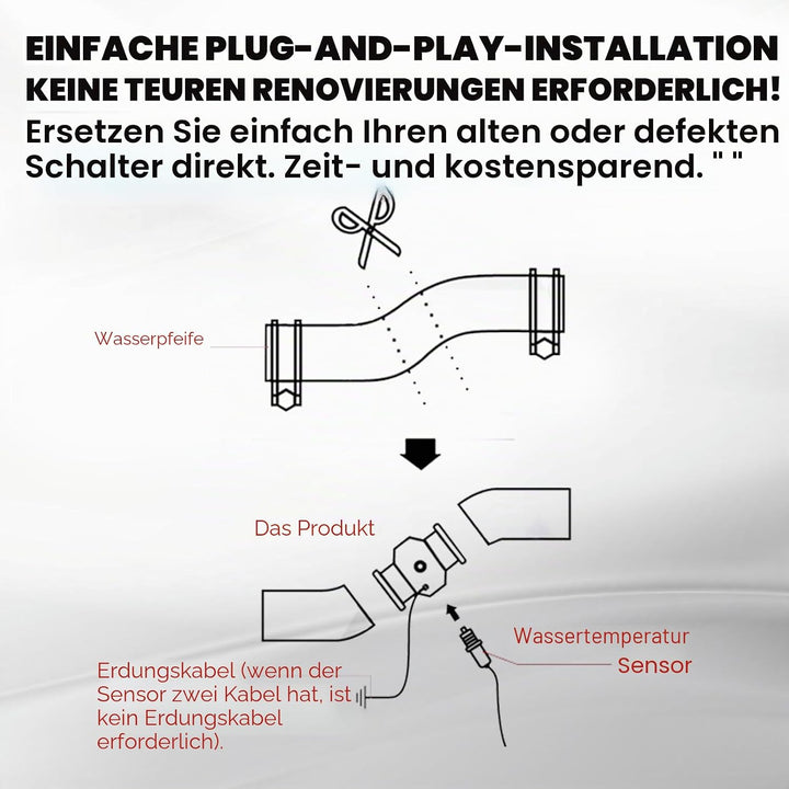 Aramox Thermostat Wasserkühler Temperaturschalter Kühlerlüfter Temperatursensor für Motorrad ATV Off