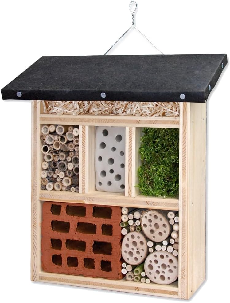 matches21 HOME & HOBBY Kinder Bastelset ab 12 Jahren Insektenhotel Bausatz Nützlingshotel aus Massiv