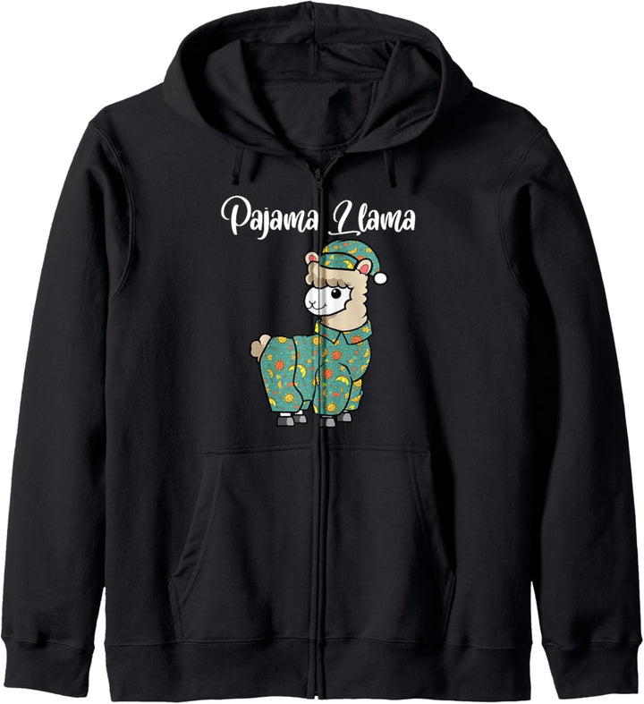 Lustiges Lama Pyjama Schlafenszeit Lama Pyjama Alpaka Kapuzenjacke