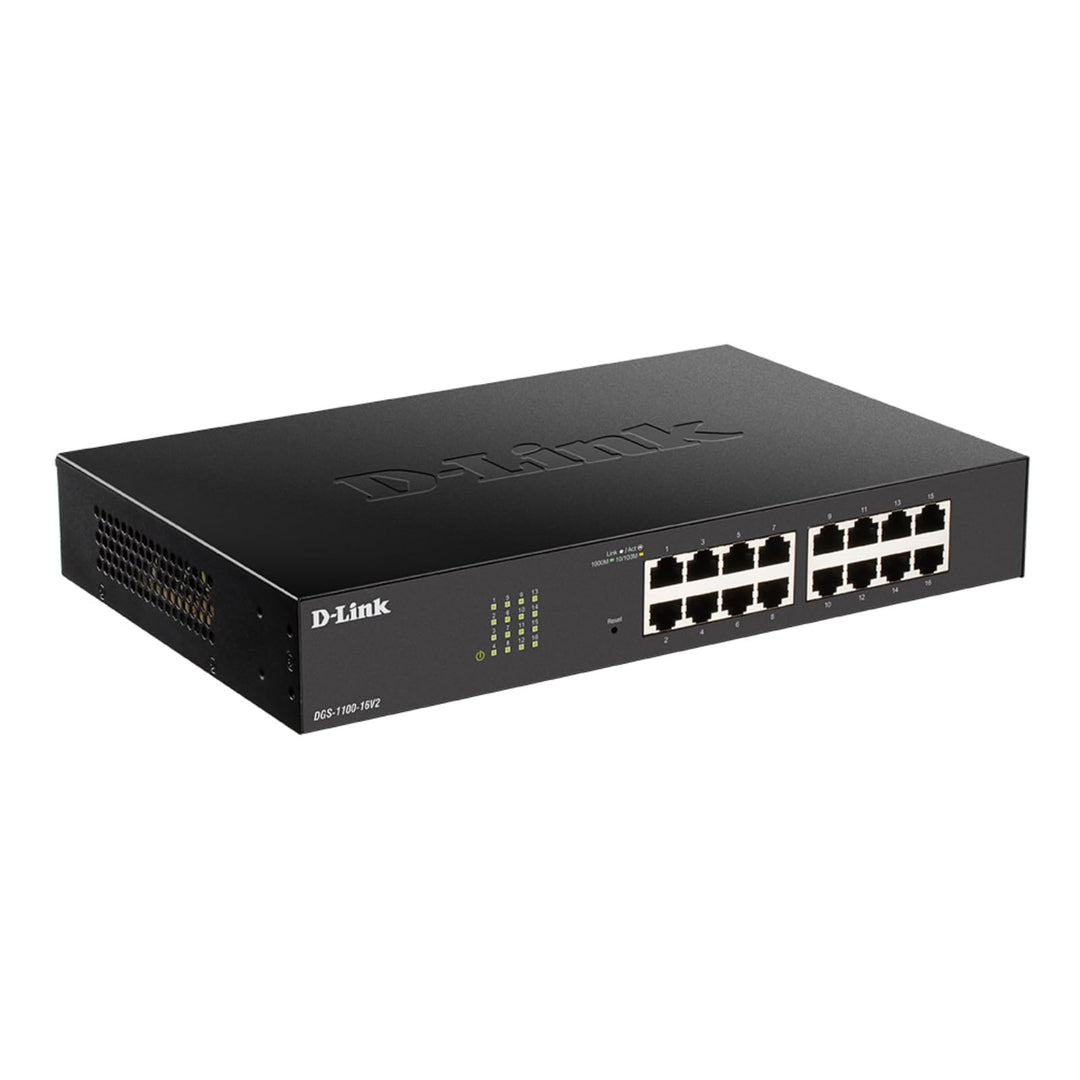 D-Link DGS-1100-16V2 16-Port Gigabit Smart Switch (10/100/1000 Mbit/S, Einfache Plug & PLAY-Installa