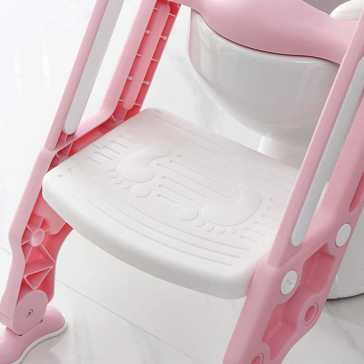 Toilettensitz kinder mit treppe, Faltbar Toilettentrainer Stabilen Rutschfesten, Kinder WC Sitz mit