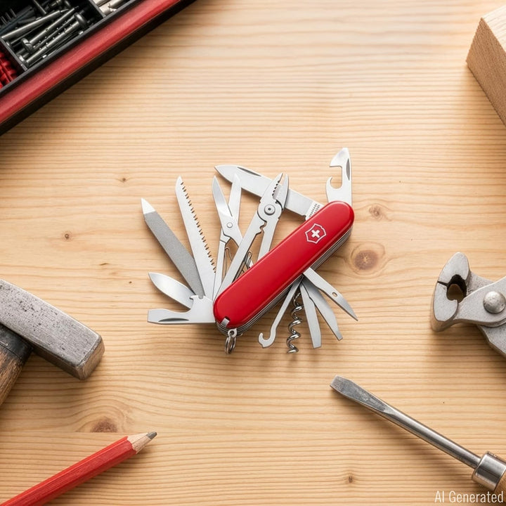 Victorinox Schweizer Taschenmesser Handyman, Swiss Army Knife, Multitool, 24 Funktionen, Klinge, Kor