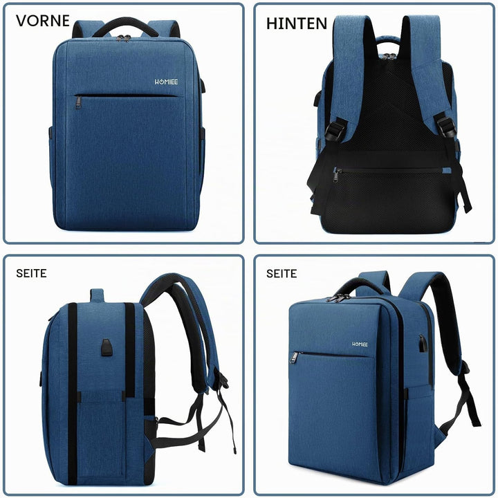 HOMIEE Handgepäck Rucksack Herren, Laptop Rucksack 15,6 Zoll Reiserucksack Travel Backpack Business