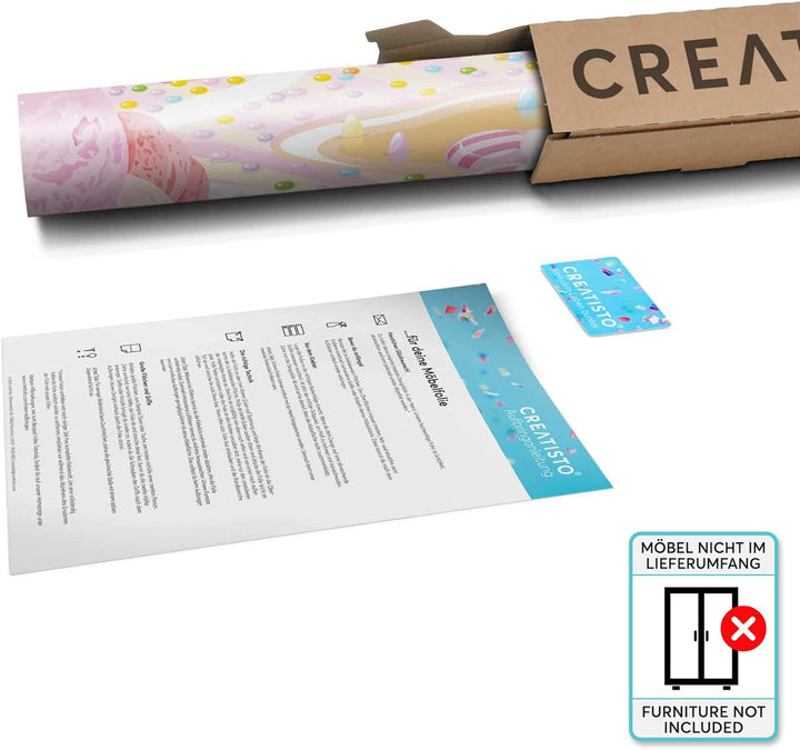 Möbel Klebefolie für Kinder - passend für IKEA Pax Schrank 201 cm Höhe - 1 Tür I Tolle Möbelsticker