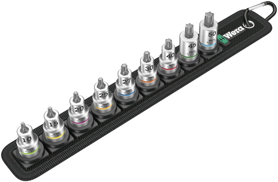 Wera 05003972001 Zyklop Torx HF Bitnüsse Belt B 3 mit Haltefunktion, 3/8“-Antrieb, 9-teilig 3/8", 9-