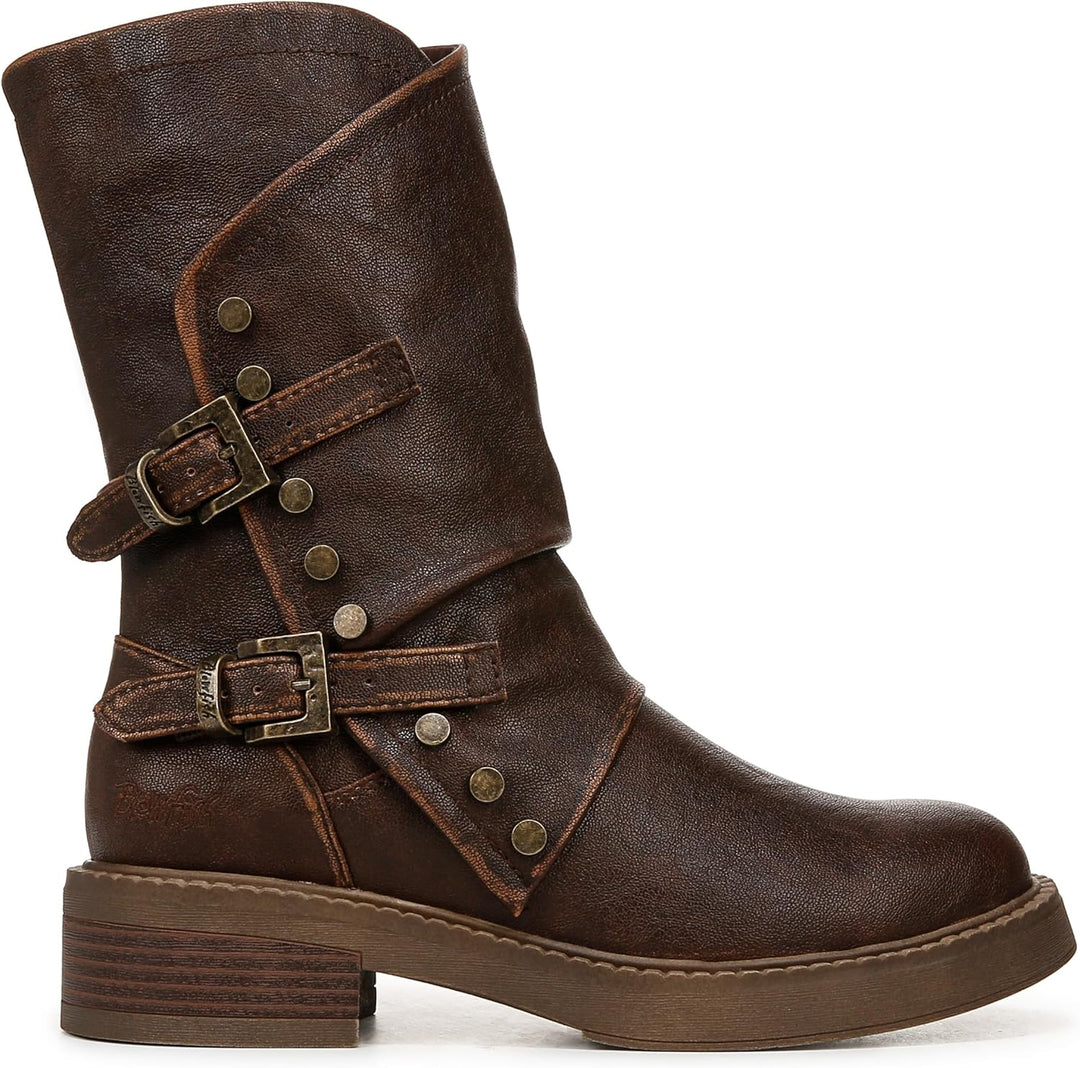Blowfish Malibu Venice Damen Motorradstiefel mit Nieten, Braun