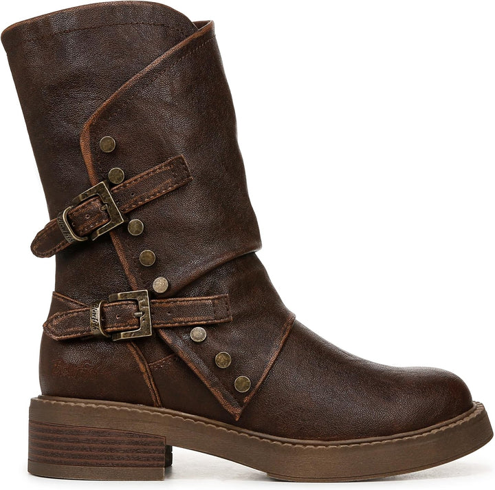 Blowfish Malibu Venice Damen Motorradstiefel mit Nieten, Braun