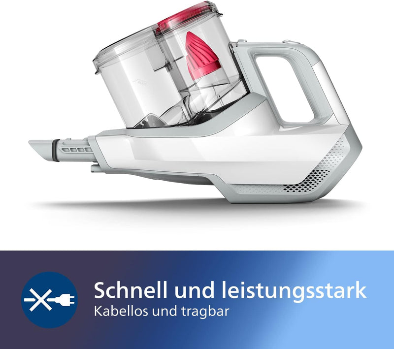 Philips SpeedPro Kabelloser Staubsauger – kabelloser Handstaubsauger mit 180-Grad-Saugdüse – bis zu
