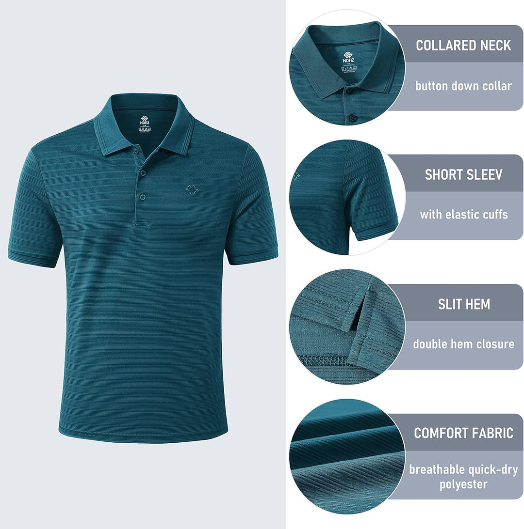 MoFiz Herren Poloshirt Kurzarm Polohemd Sport Sommershirts Outdoor Schnelltrocknend Golf T-Shirts Kn