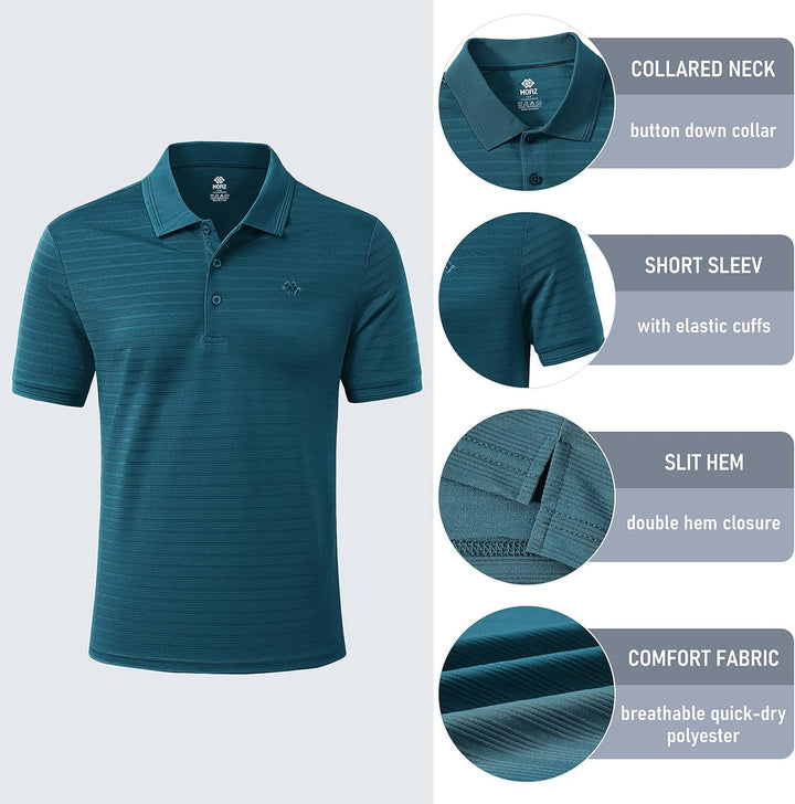 MoFiz Herren Poloshirt Kurzarm Polohemd Sport Sommershirts Outdoor Schnelltrocknend Golf T-Shirts Kn