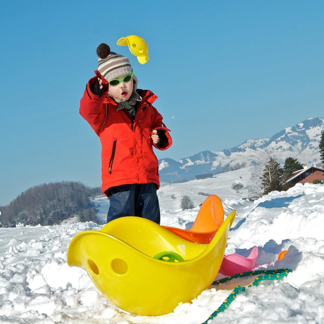 MOLUK 2843004 Bilibo gelb, endlose Spielmöglichkeiten, Motorikspielzeug für Kinder ab 2 Jahren, Spie