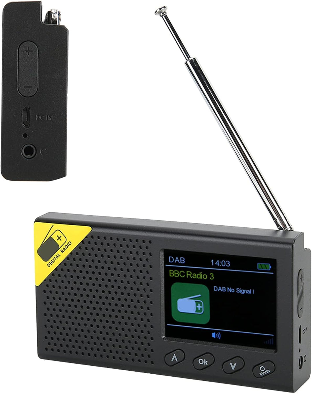 Tragbares Radio, FM DAB DAB + 2,4-Zoll-LCD-Display, Digitalradio, Kabelloses Bluetooth-Stereoradio,