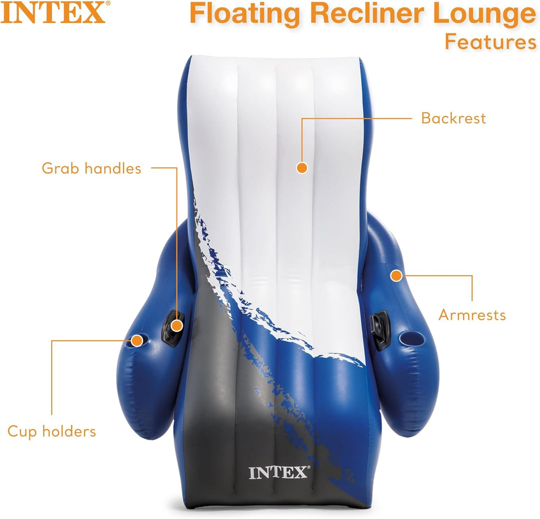 Intex Floating Recliner Lounge - Aufblasbarer Badelounge, mehrfarbig, 180 x 135