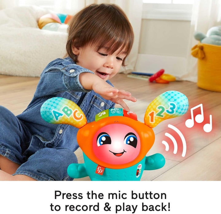 Fisher-Price HJP92 DJ Bouncin’ Beats Spielzeug, Multi, 16.9 x 29.6 x 33 Centimeters Englisch, Englis