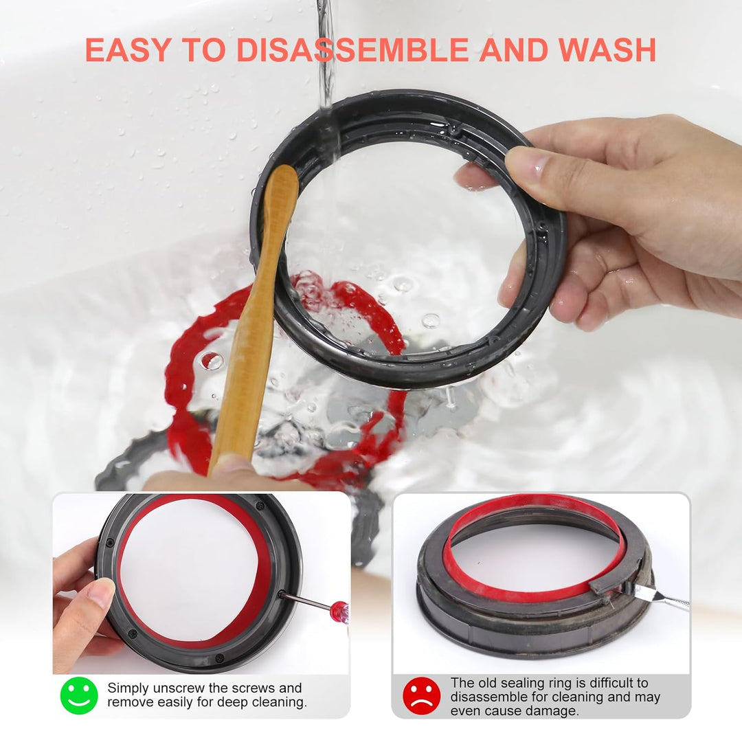 WYWY.Wide Staubbehälter Top Fester Dichtungsring Ersatz für Dyson v11 Outsize Staubsauger Dirt Cup B