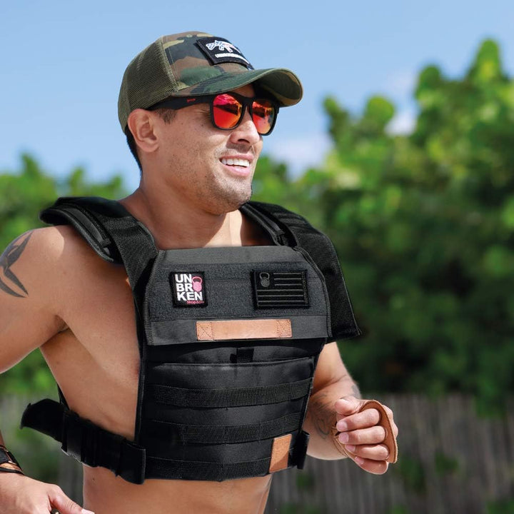 Unbrokenshop.com Verstellbare Gewichtsweste, WOD Cross Fitness, Hantelscheiben Träger für Kraft- und