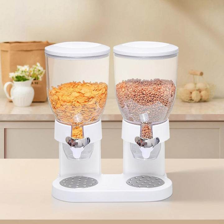 Müslispender doppelt, mit Portionierer, Cornflakes & Süssigkeiten, Cerealienspender, Cornflakes Spen