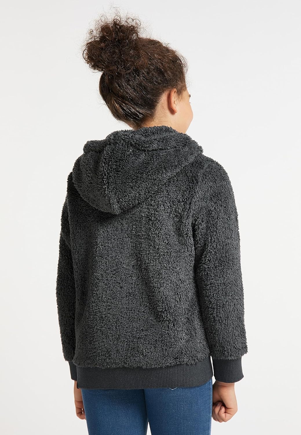 Ragwear Valentyna Mädchen Sweatjacke Sweatshirt mit Kapuze Plüsch Teddyfell Jacke Cardigan Strickjac