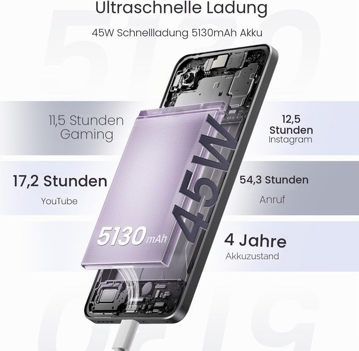 realme 14T 5G Smartphone 8+256GB,Obsidian Black, 6,67 Zoll Bildschirm, 120Hz Display, 5130mAh Akku,