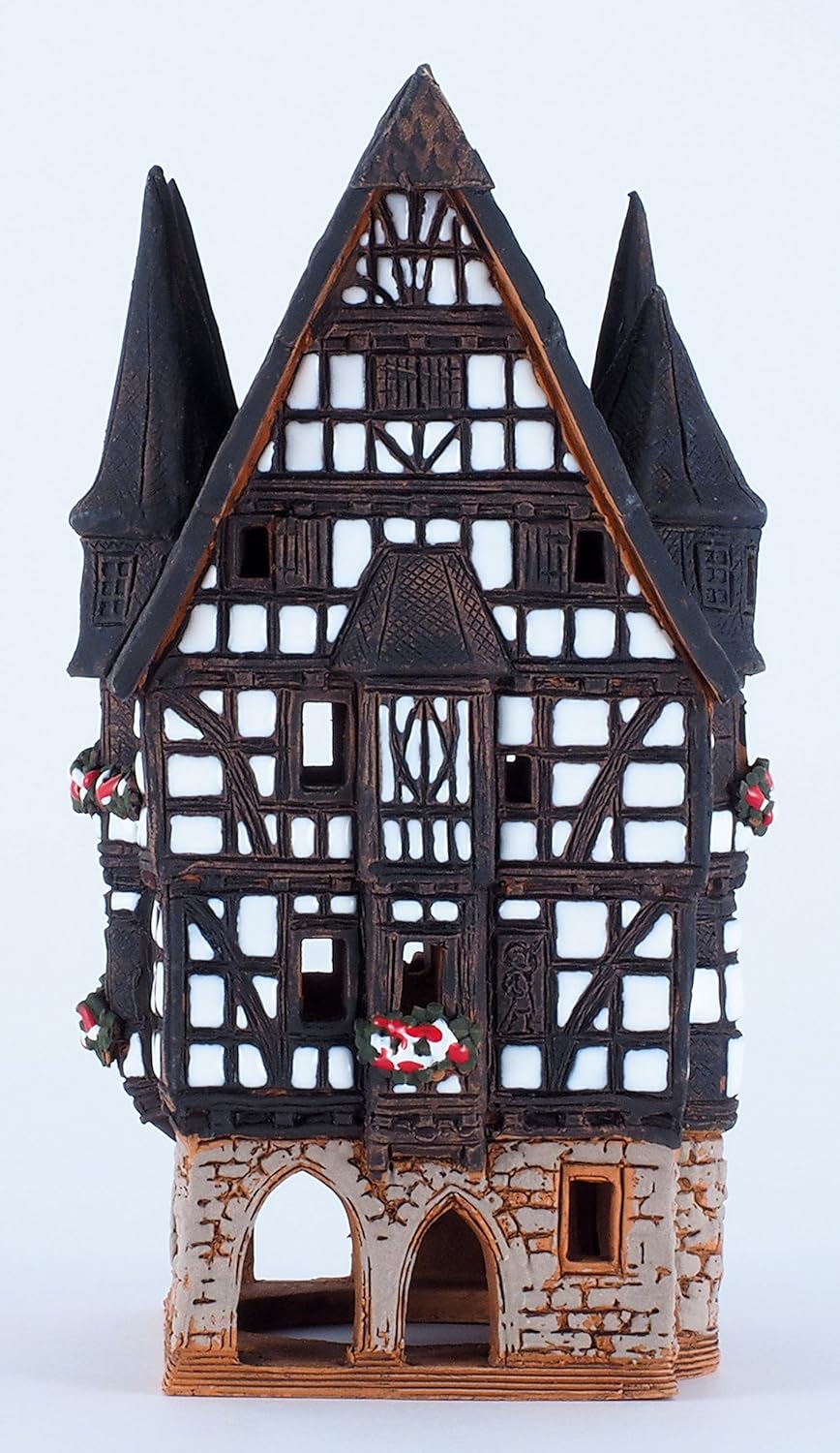 Midene Keramik Lichthaus, Handarbeit, Künstlerisches Miniatur, Altes Historisches Rathaus in Alsfeld