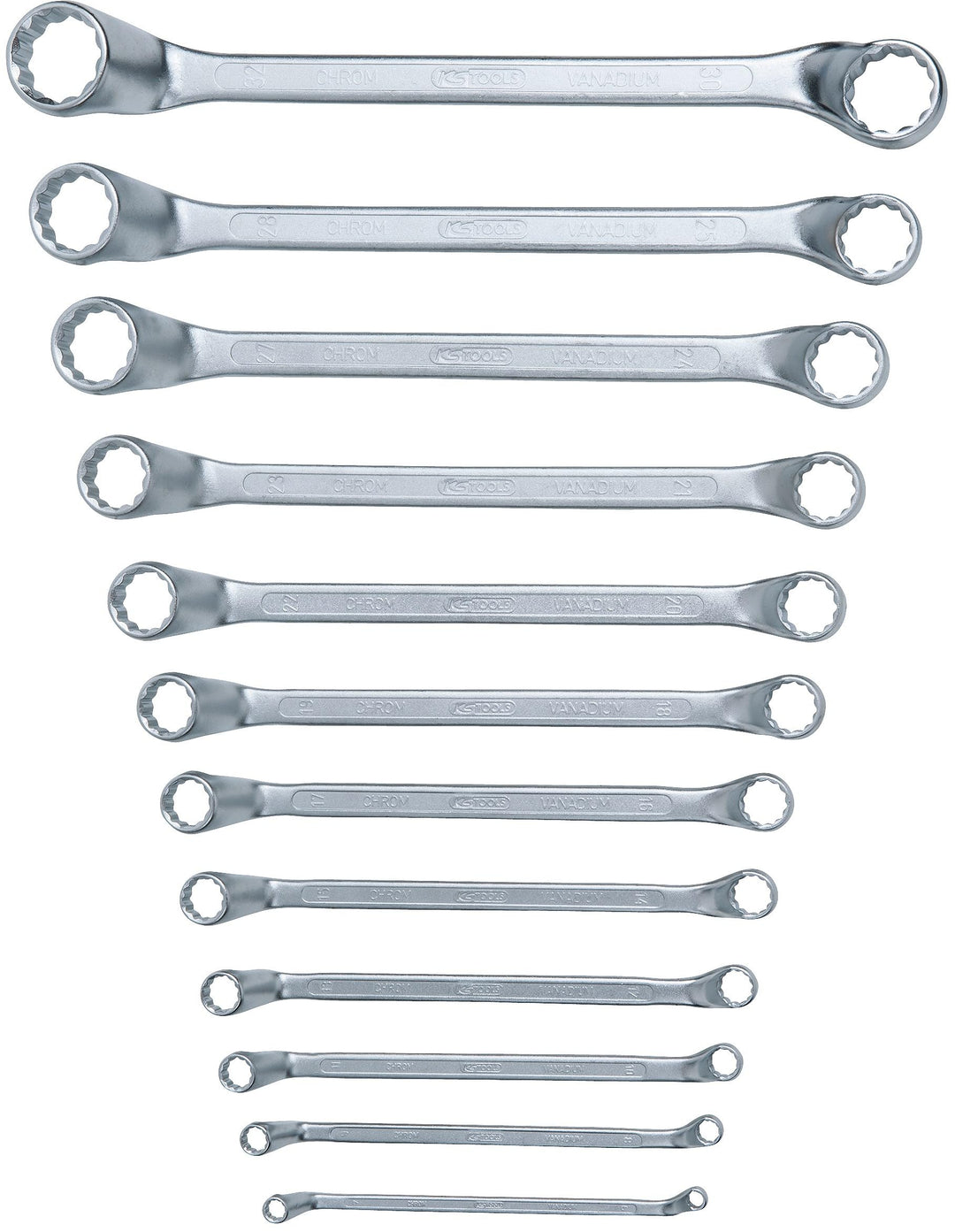 KS Tools 517.0250 CLASSIC Doppel-Ringschlüssel-Satz, 12-tlg. gekröpft, 6-32mm